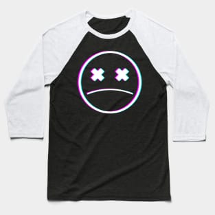 Glitch Sad Face Baseball T-Shirt